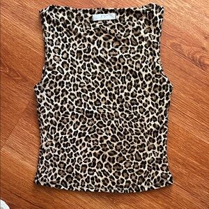 Gaze Animal Print Sleeveless Top